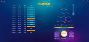 Інтерфейс гри Plinko